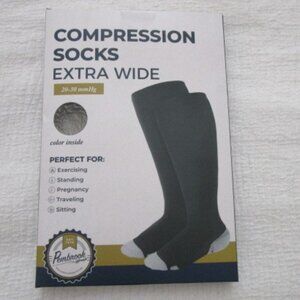 Pembrook Compression Socks Extra Wide 20-30mmhg Grey XL, XXL